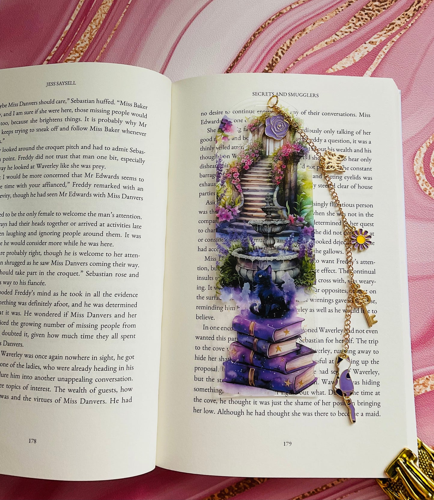 Acrylic Bookmark With Tassel - Fairytale Cat