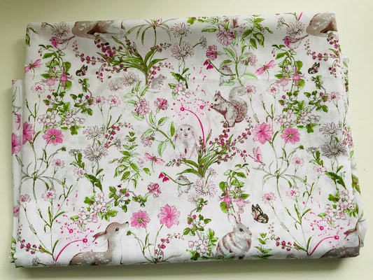 Fabric Book Pouch - Country garden