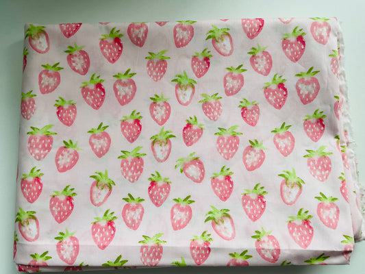 Fabric Book Pouch - Strawberry field