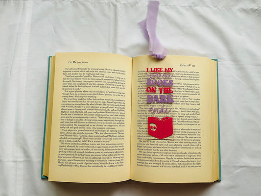 Acrylic Bookmark With Tassel - on the dark side…